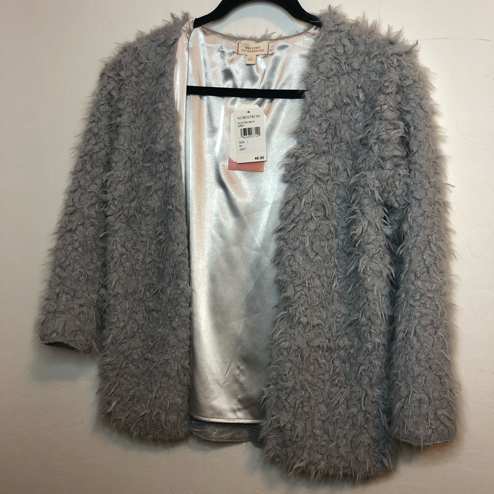 Walking On Sunshine (Nordstrom) Fuzzy Jacket - NWT